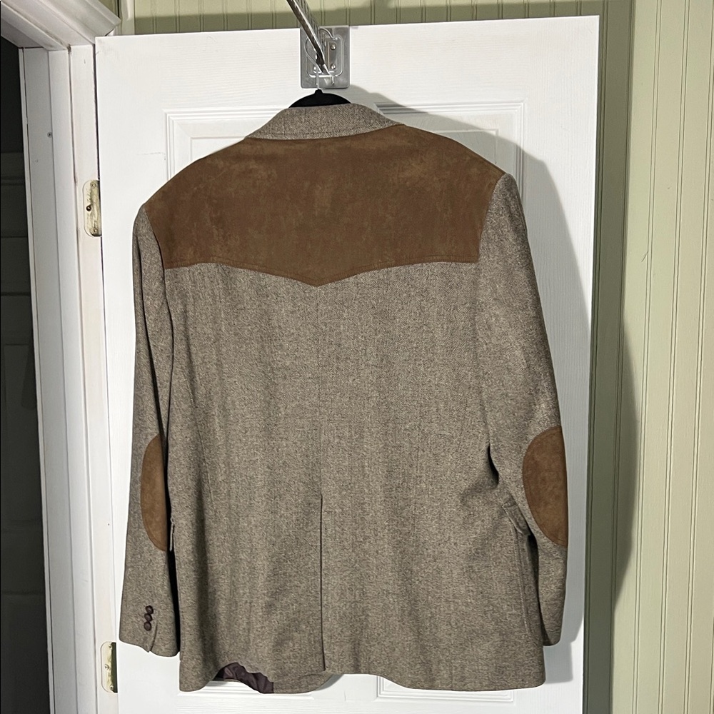 Pendleton Beige Blazer With Dark Brown Accents - image 5